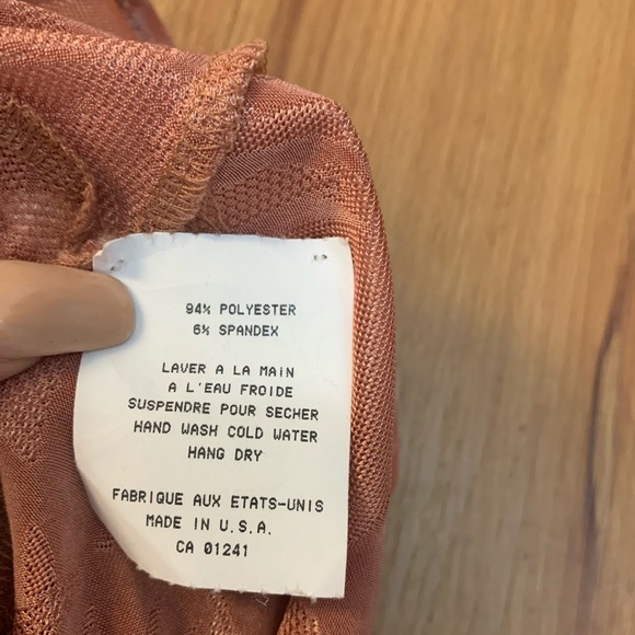 Audrey 3+1 Long Sleeve Twist Front Orange Crop Top - Picture 7 of 13